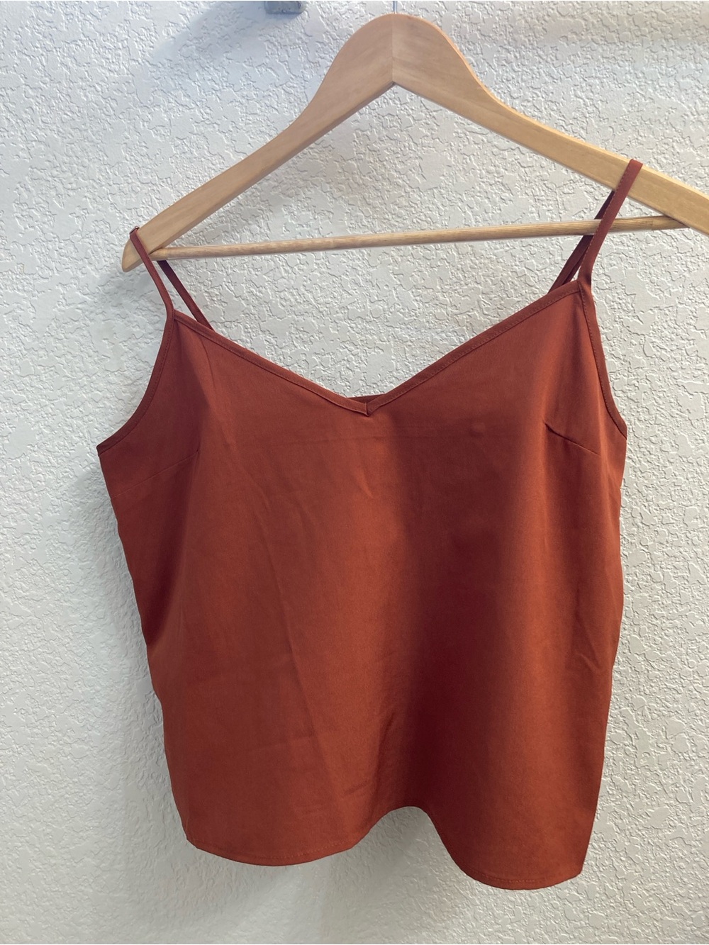 Rust Orange Ruffle V-Neck Blouse - Picture 6 of 8